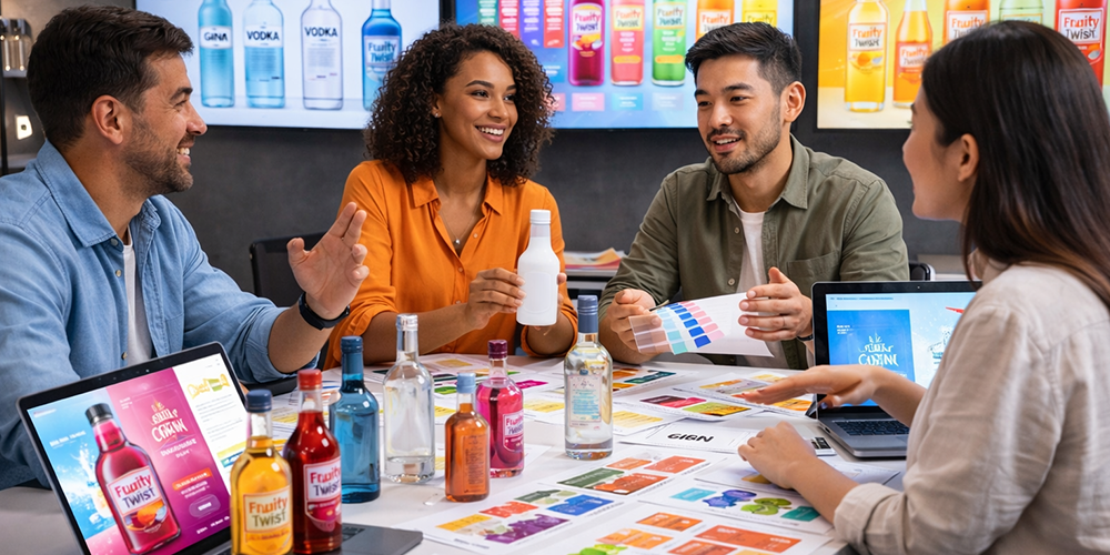 Criação de marca de bebidas